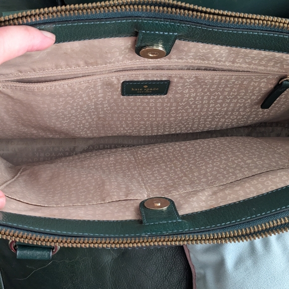 Kate Spade Green Leather Tote Bag - Picture 3 of 9
